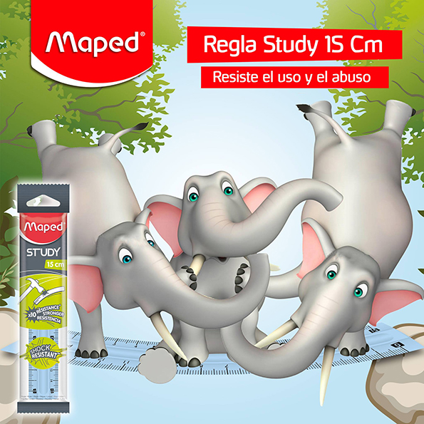 Diseño de Piezas RRSS Maped Regla Study 15 cm