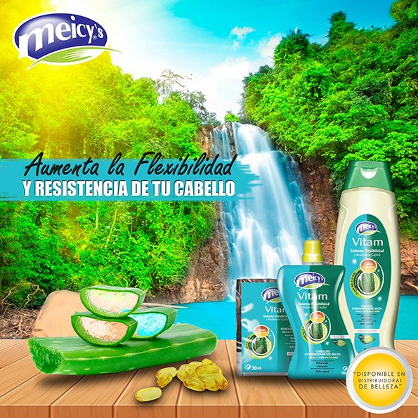 Diseño de Piezas RRSS Shampoo Vitam Flexibilidad Meicys