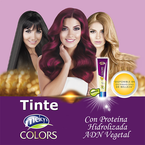 Diseño de Piezas RRSS Tinte de Color Meicys