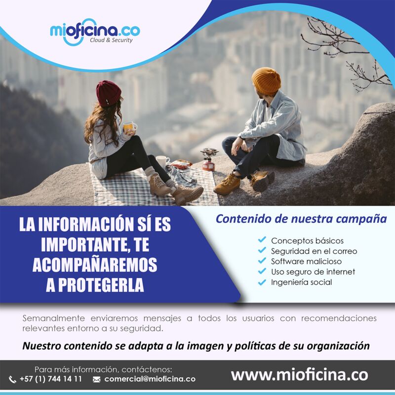 Diseño de Piezas RRSS Campaña de Seguridad de la Información Mioficina.co