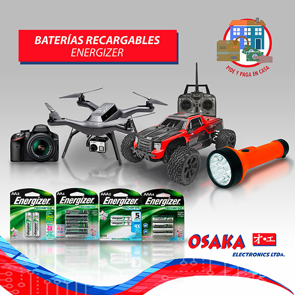 Diseño de Piezas RRSS Baterías Recargables Energizer Osaka Electronics