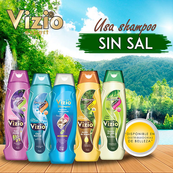 Diseño de Piezas RRSS Shampoo Vizio sin Sal Vizio Expert