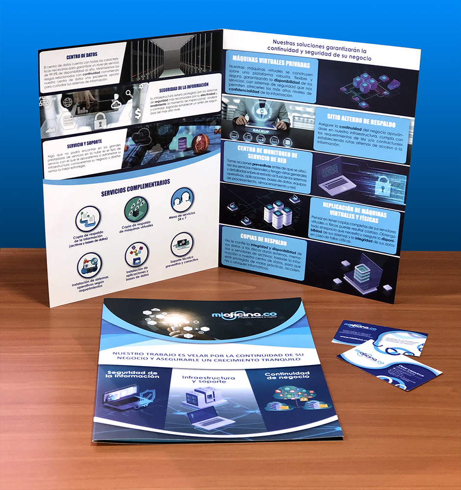 Brochure y Tarjeta de Presentación Mi Oficina.co