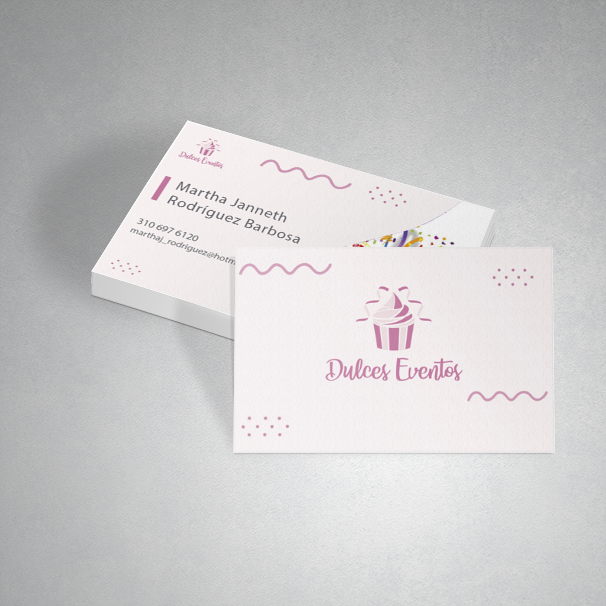 Diseño de Tarjeta de Presentación Dulces Eventos
