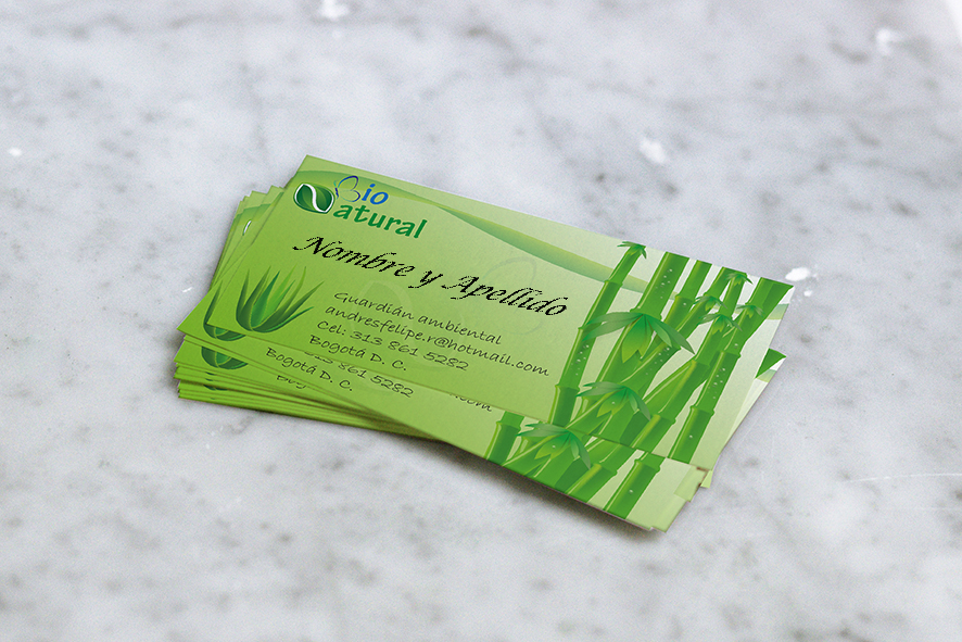 Diseño de Tarjeta de Presentación Bionatural