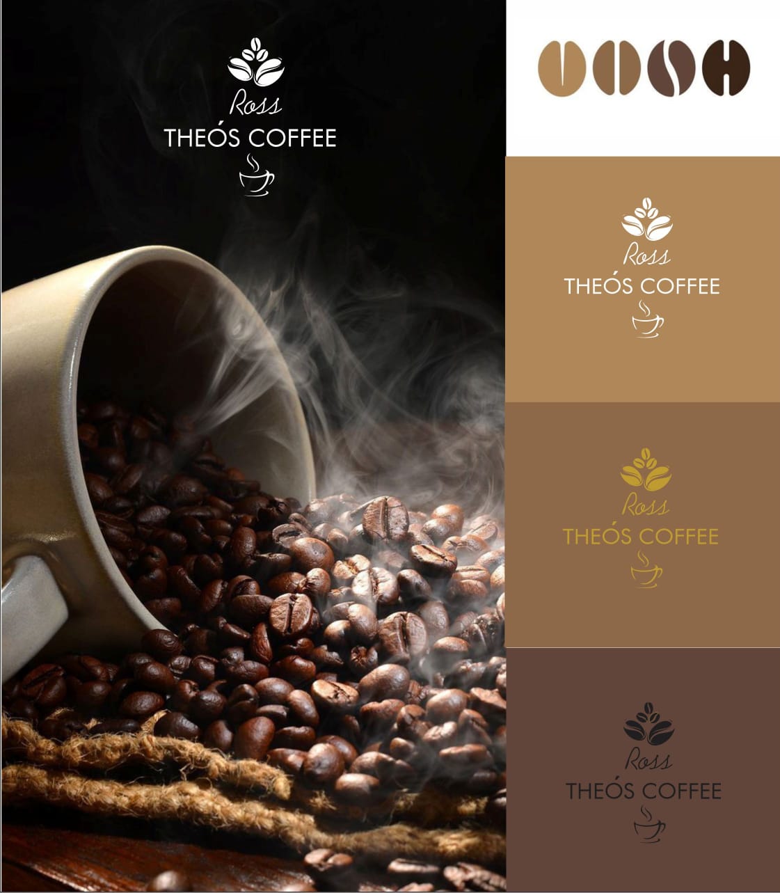 Diseño de Identidad de Marca Theos Coffee